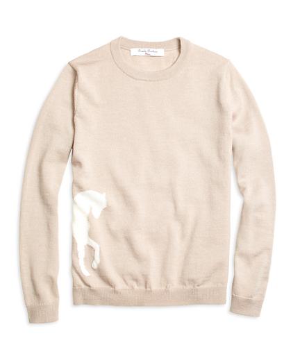 Brooks Brothers Merino Wool Horse Intarsia Sweater