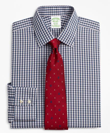 Brooks Brothers Stretch Milano Slim-fit Dress Shirt, Non-iron Check