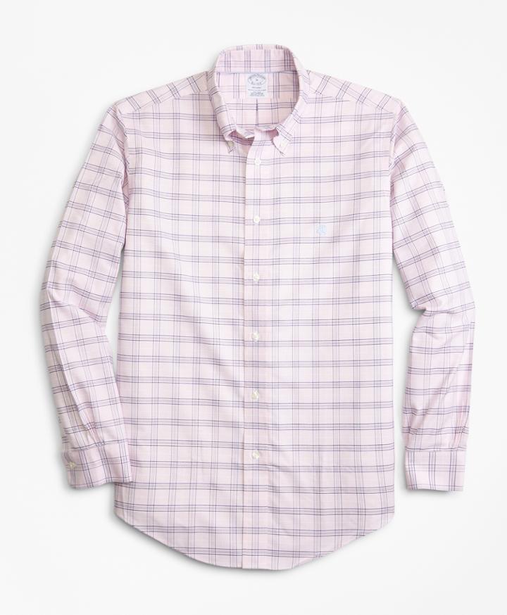 Brooks Brothers Men's Non-iron Regent Fit Grid Check Sport Shirt