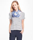 Brooks Brothers Cotton Ribbed Stripe T-shirt