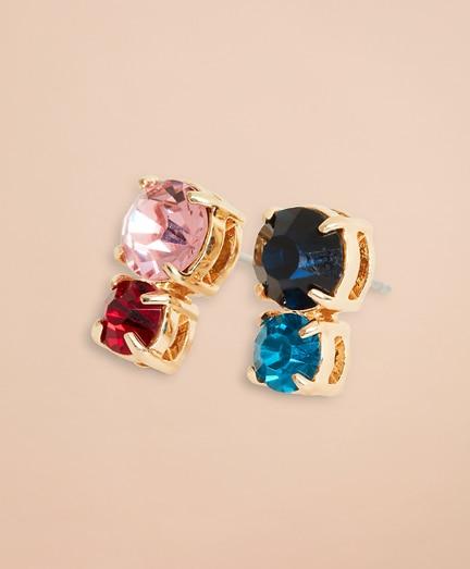 Brooks Brothers Rainbow Rhinestone Earrings
