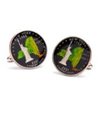 Brooks Brothers Authentic New York Quarter Hand Painted Cuff Links