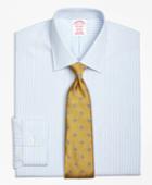 Brooks Brothers Men's Non-iron Regular Fit Micro Music Stripe Dress Shirt