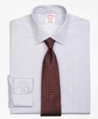 Brooks Brothers Men's Non-iron Regular Fit Alternating Split Stripe Dress Shirt