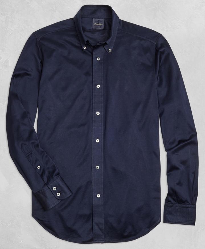 Brooks Brothers Men's Golden Fleece Knit Button-down Shirt