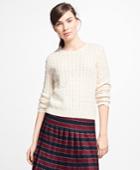 Brooks Brothers Women's Lambswool Cable Crewneck Sweater