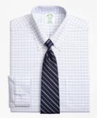 Brooks Brothers Men's Brookscool Extra Slim Fit Slim-fit Dress Shirt, Non-iron Triple Windowpane