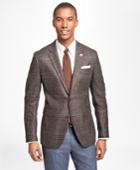 Brooks Brothers Men's Milano Fit Saxxon Wool Plaid With Windowpane Sport Coat