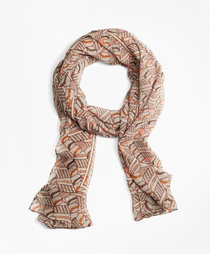 Brooks Brothers Silk Bb Initial Scarf