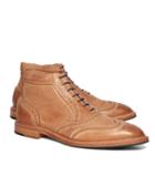 Brooks Brothers Leather Perforated Contrast Boots