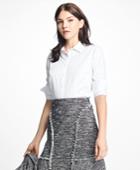 Brooks Brothers Women's Tailored-fit Cotton-sateen Dress Shirt