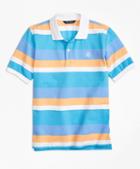 Brooks Brothers Wide Stripe Pique Polo Shirt