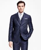 Brooks Brothers Men's Milano Fit Three-piece Stripe 1818 Suit