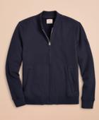 Brooks Brothers Men's French Terry Bomber Sweater Jacket