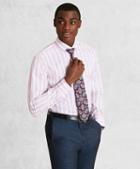 Brooks Brothers Golden Fleece Regent Fitted Dress Shirt, English Collar Multi-stripe Poplin