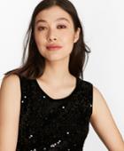 Brooks Brothers Women's Sequined Stretch Velvet Top