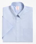Brooks Brothers Men's Non-iron Regular Fit Short-sleeve Dress Shirt