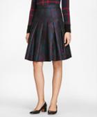 Brooks Brothers Tartan Sparkle Jacquard Pleated Skirt