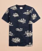 Brooks Brothers Tropical Print Slub Cotton Jersey T-shirt