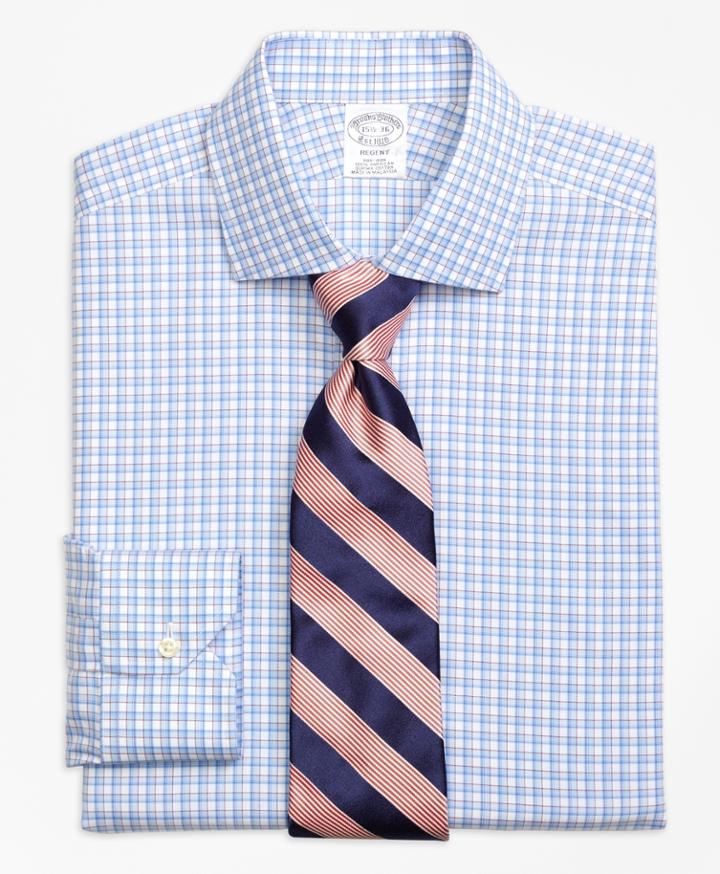 Brooks Brothers Men's Non-iron Slim Fit Bold Shadow Check Dress Shirt