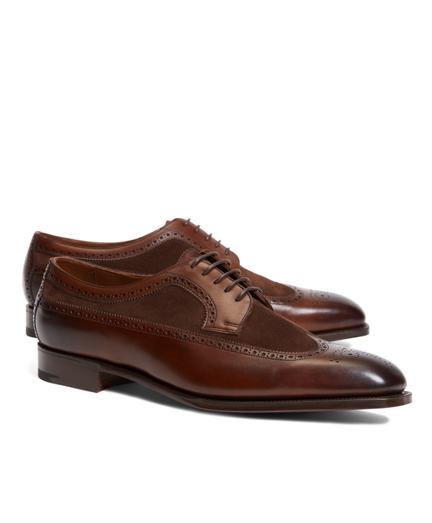 Brooks Brothers Edward Green Harrogate Suede And Leather Longwing Brogue