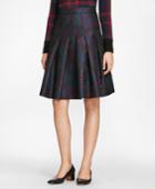 Brooks Brothers Women's Tartan Sparkle Jacquard Pleated Skirt