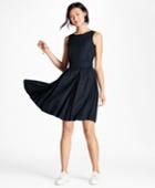 Brooks Brothers Women's Pleated A-line Dress