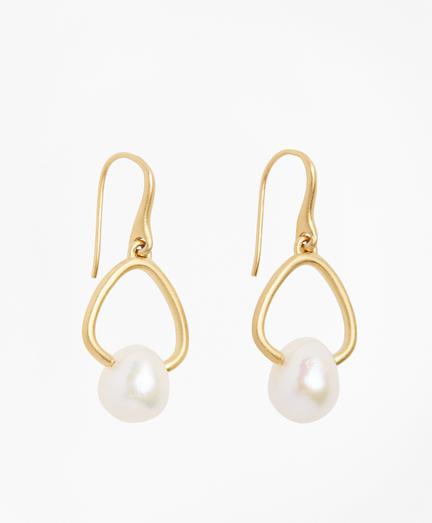 Brooks Brothers Freshwater Pearl Gold-plated  Drop Earrings