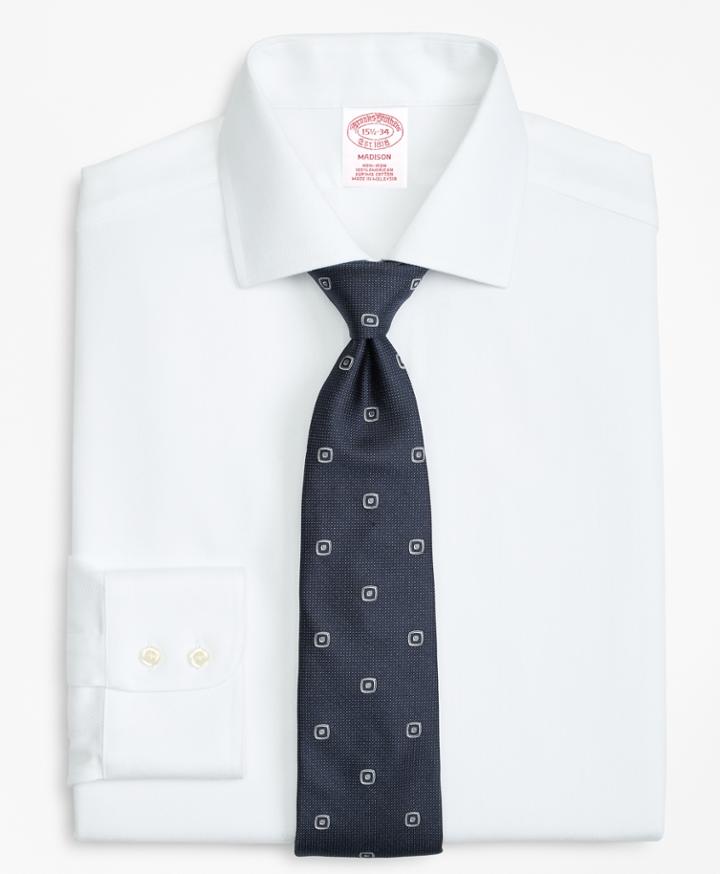 Brooks Brothers Men's Regular Fit Classic-fit Dress Shirt, Non-iron Herringbone