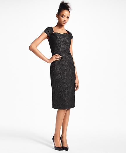 Brooks Brothers Paisley Jacquard Cocktail Dress