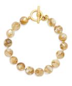 Brooks Brothers Gold Wash Mother-of-pearl Single Row Bracelet