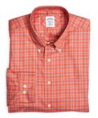 Brooks Brothers Non-iron Slim Fit Twill Windowpane Sport Shirt