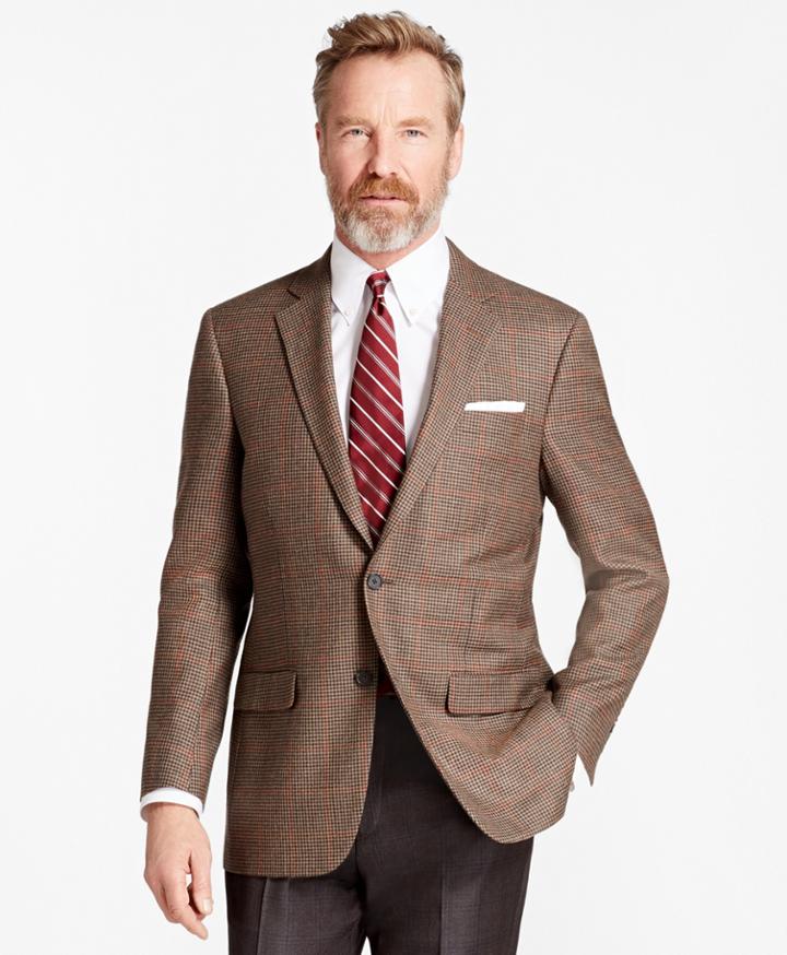Brooks Brothers Men's Madison Fit Multi-houndscheck Sport Coat
