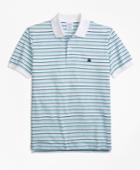 Brooks Brothers Men's Slim Fit Supima Oxford Stripe Polo Shirt