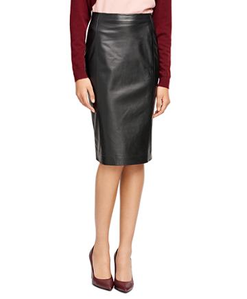 Brooks Brothers Leather Pencil Skirt