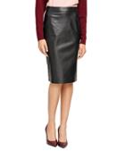 Brooks Brothers Leather Pencil Skirt
