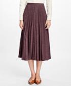 Brooks Brothers Women's Wool Sunburst Pleated Skirt