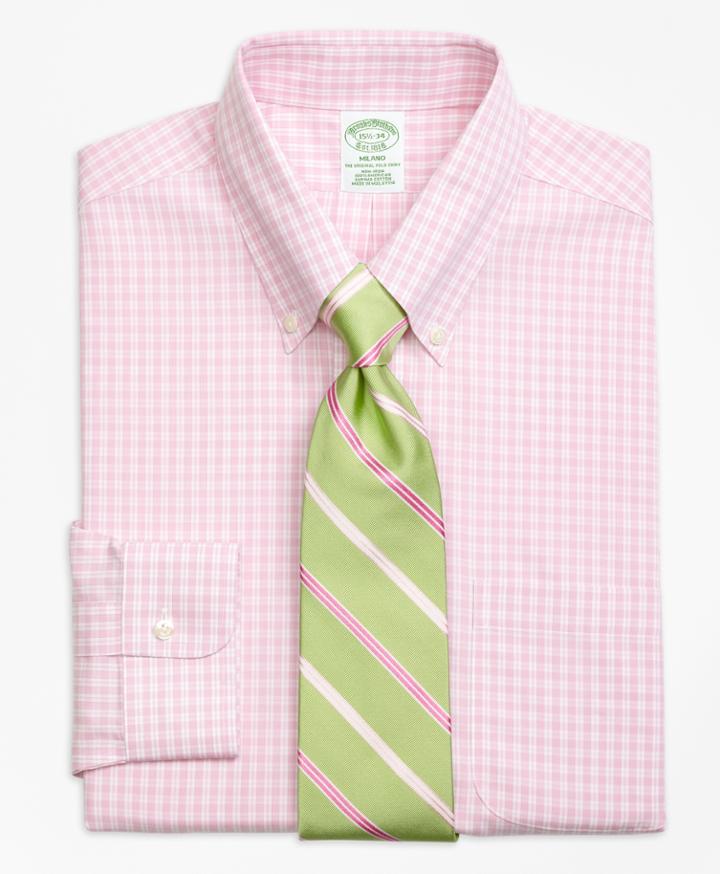 Brooks Brothers Men's Extra Slim Fit Slim-fit Dress Shirt, Non-iron Twin Gingham