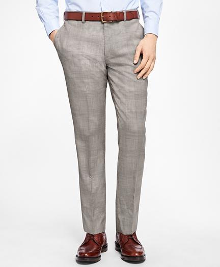 Brooks Brothers Slim-fit Plaid Stretch-wool Trousers