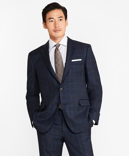 Brooks Brothers Regent Fit Saxxon Wool Windowpane 1818 Suit
