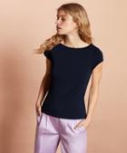 Brooks Brothers Ruched-back Jersey Top