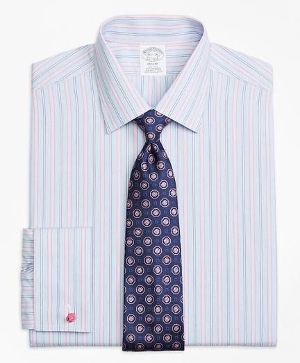 Brooks Brothers Non-iron Regent Fit Hairline Track Stripe French Cuff Dress Shirt