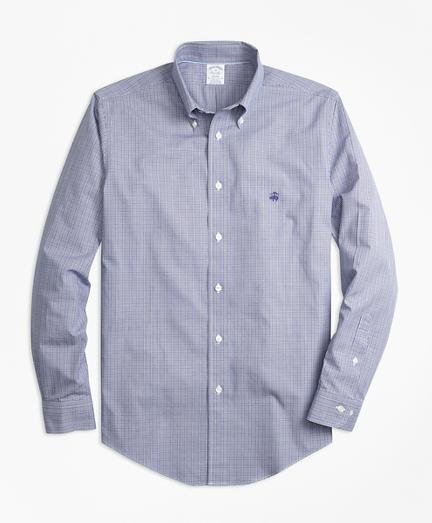 Brooks Brothers Non-iron Regent Fit Mini-plaid Sport Shirt