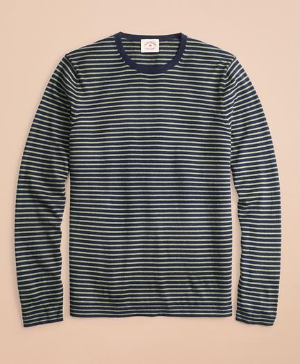 Brooks Brothers Cotton-cashmere Striped Crewneck Sweater