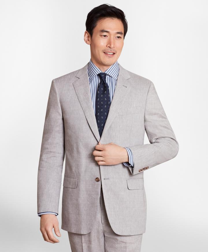 Brooks Brothers Men's Madison Fit Linen Blend 1818 Suit