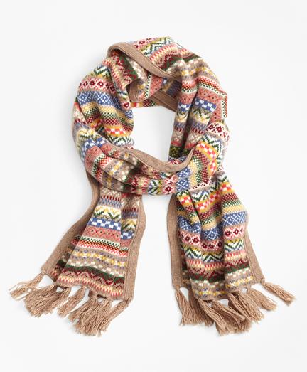 Brooks Brothers Merino Wool-blend Fair Isle Scarf