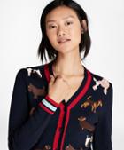 Brooks Brothers Dog-patterned Cotton Cardigan