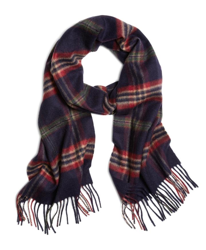 Brooks Brothers Men's Signature Tartan Cashmere Scarf
