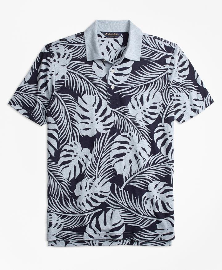 Brooks Brothers Men's Original Fit Palm Print Polo Shirt