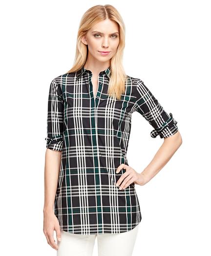 Brooks Brothers Cotton Black Watch Tunic